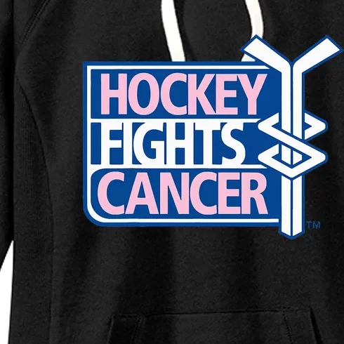 funny Hockey Fights Cancer awareness Women's Fleece Hoodie