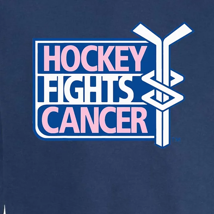 funny Hockey Fights Cancer awareness Garment-Dyed Sweatshirt