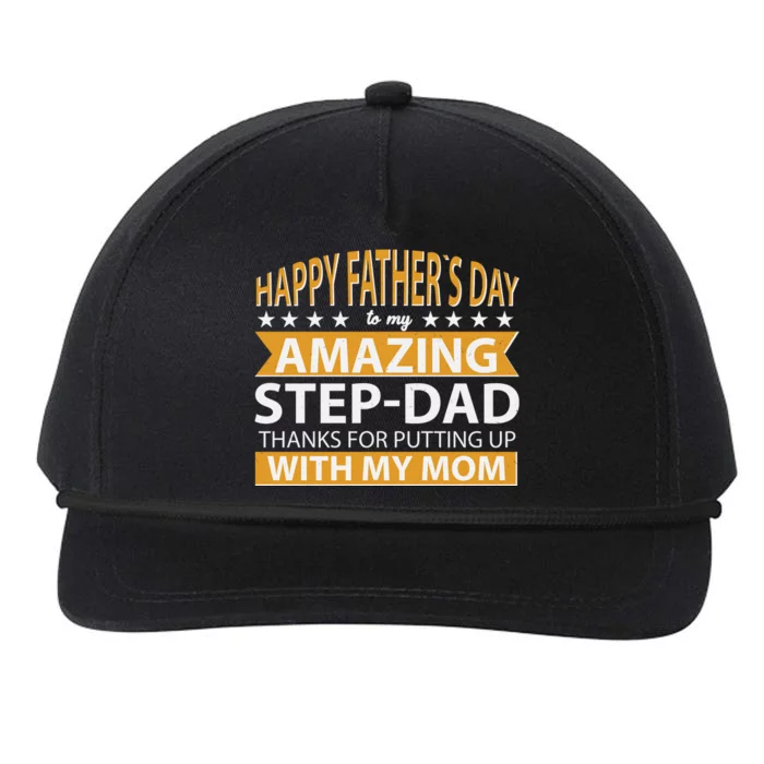 Funny Happy Father's Day To My Amazing StepDad Snapback Five-Panel Rope Hat