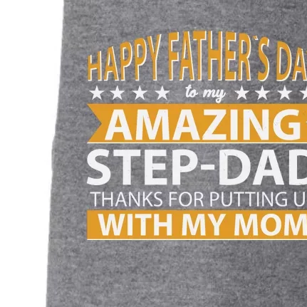 Funny Happy Father's Day To My Amazing StepDad Doggie 3-End Fleece Hoodie