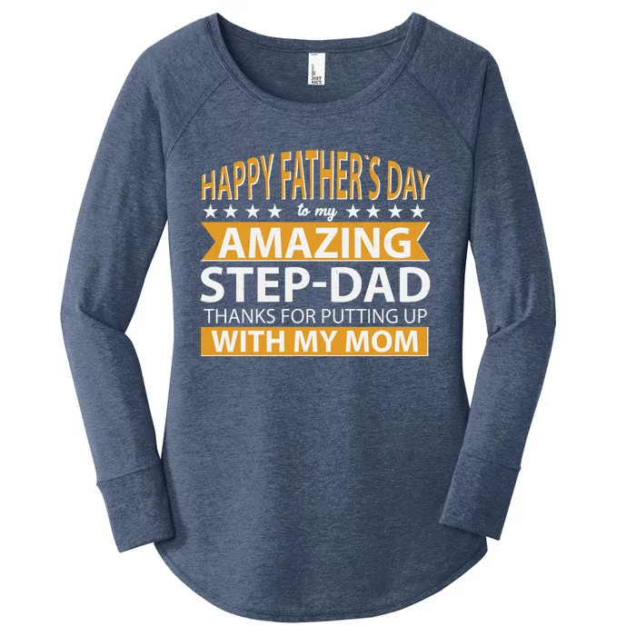 Funny Happy Father's Day To My Amazing StepDad Women's Perfect Tri Tunic Long Sleeve Shirt