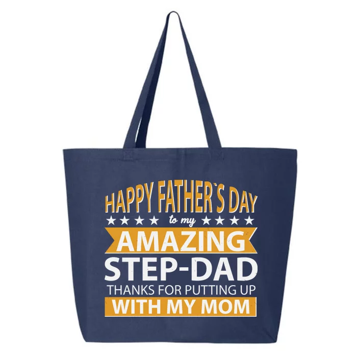 Funny Happy Father's Day To My Amazing StepDad 25L Jumbo Tote