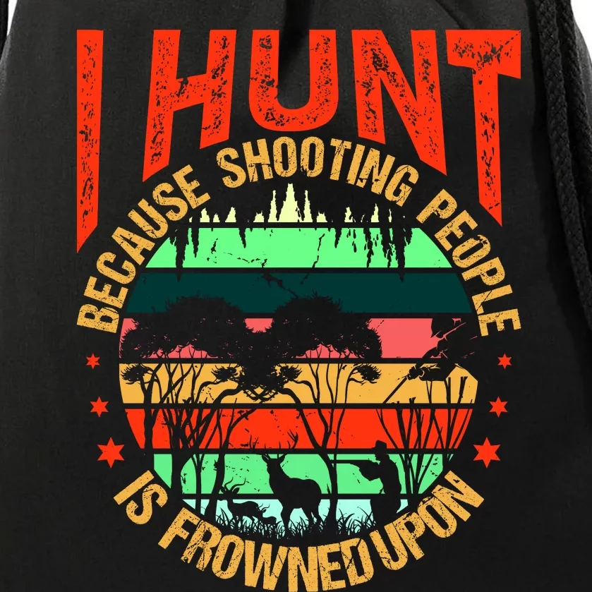 Funny Hunting Fanatic Drawstring Bag