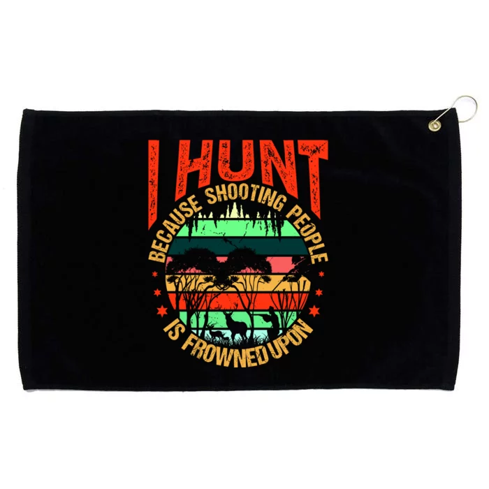 Funny Hunting Fanatic Grommeted Golf Towel