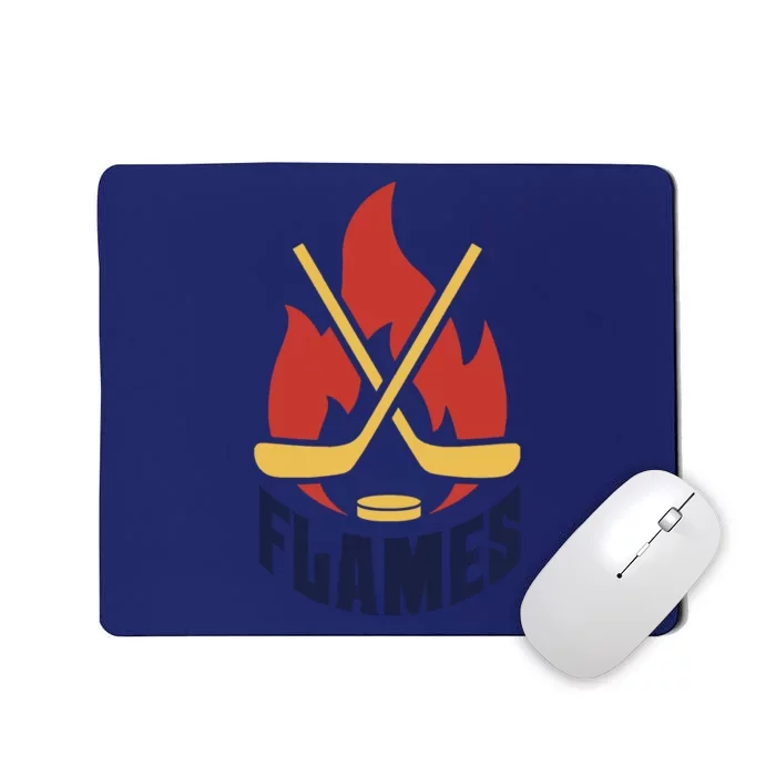 Flames Hockey Front And Back V03 Mousepad