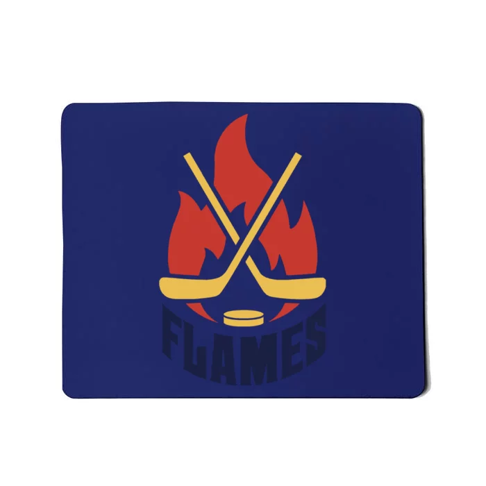 Flames Hockey Front And Back V03 Mousepad