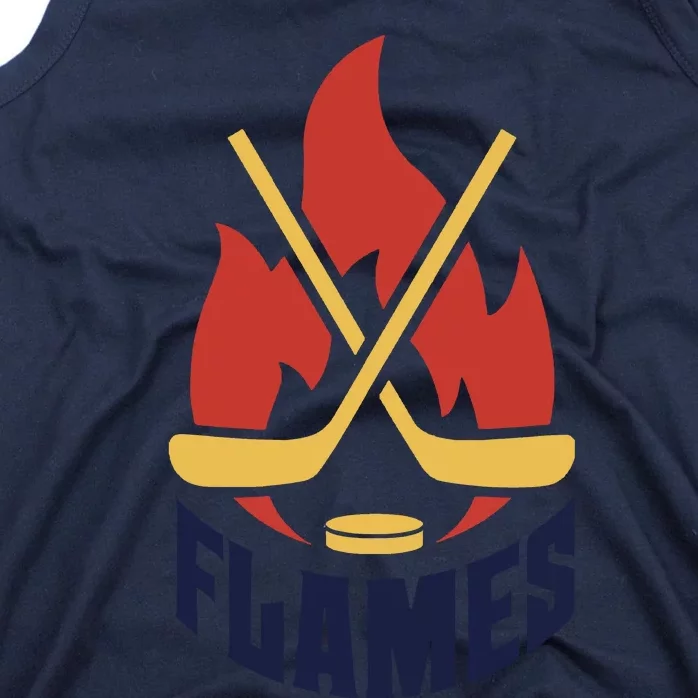 Flames Hockey Front And Back V03 Tank Top