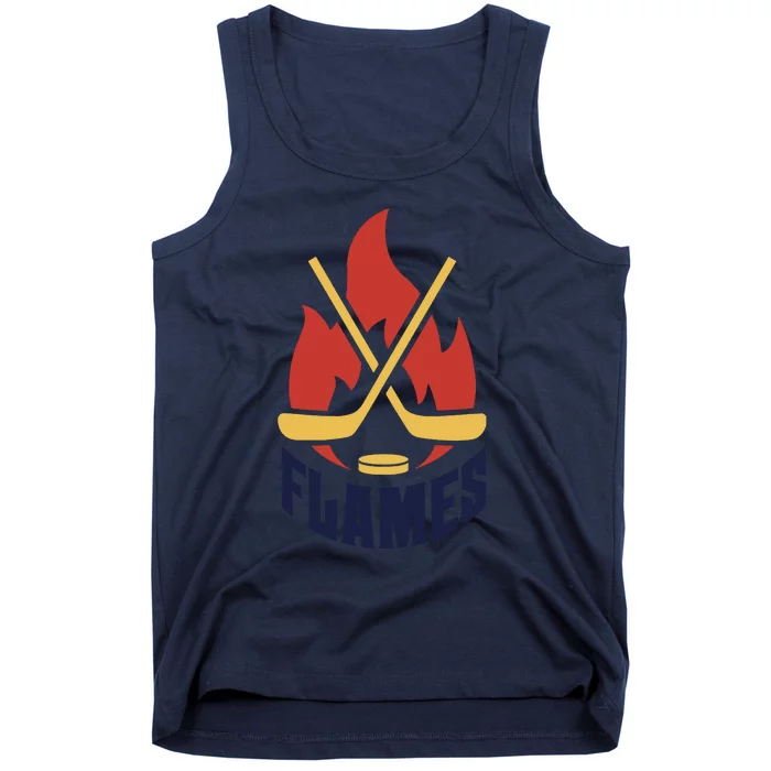 Flames Hockey Front And Back V03 Tank Top