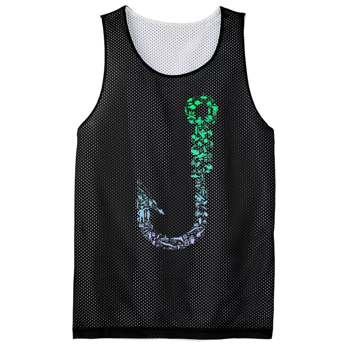 Fish Hook For Fishermen Fishing Icons Fishing Mesh Reversible Basketball Jersey Tank