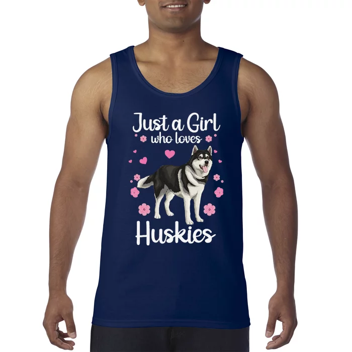 Funny Huskies For Women Pup Siberian Husky Dog Lovers Tank Top