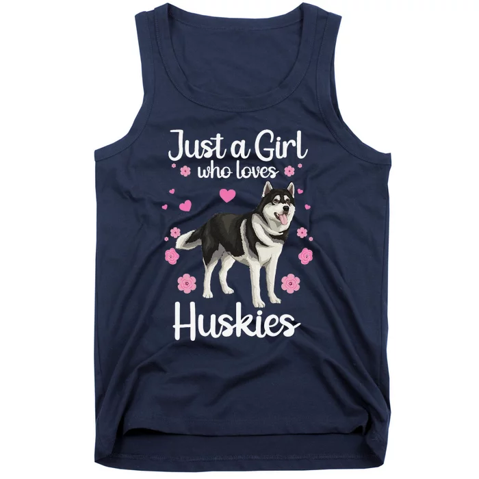 Funny Huskies For Women Pup Siberian Husky Dog Lovers Tank Top