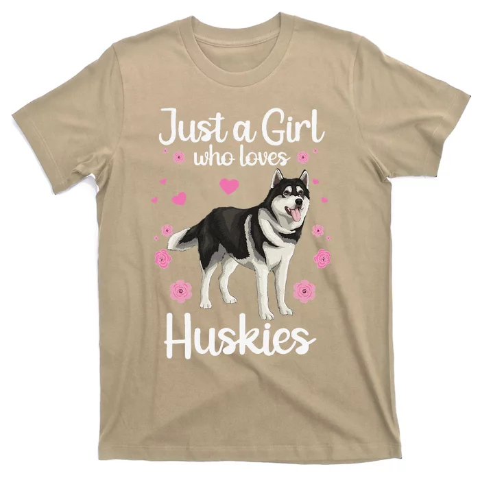 Funny Huskies For Women Pup Siberian Husky Dog Lovers T-Shirt