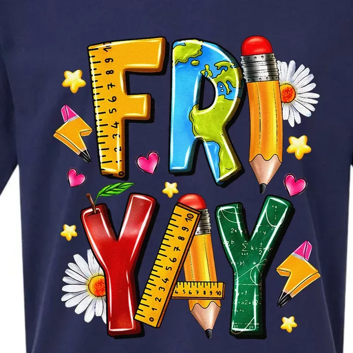 Friyay Happy Friday Funny Weekend Teacher Fri Yay Teacher Gift Sueded Cloud Jersey T-Shirt