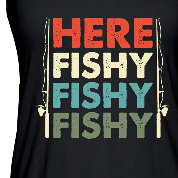 Fish Hunting Fishing Fishrod Fisherman Ladies Essential Flowy Tank