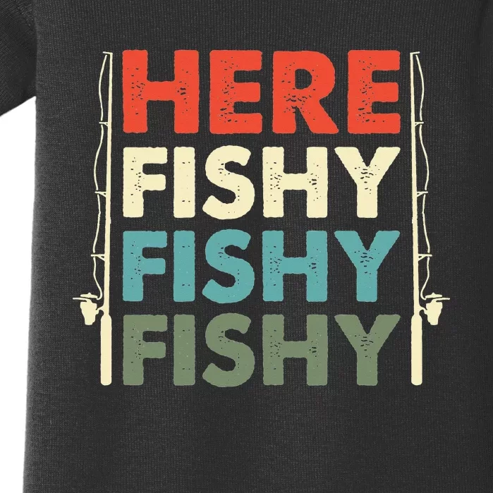 Fish Hunting Fishing Fishrod Fisherman Baby Bodysuit