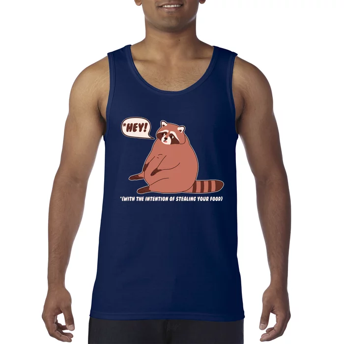 Funny Hey Fat Raccoon Stealing Your Food Tank Top