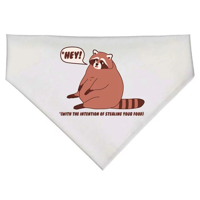 Funny Hey Fat Raccoon Stealing Your Food USA-Made Doggie Bandana