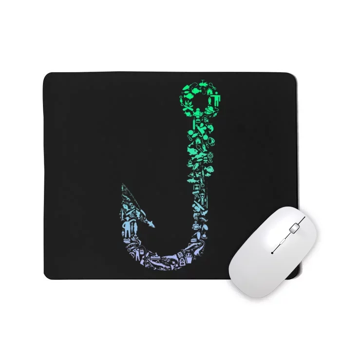 Fish Hook For Fishermen Fishing Icons Fishing Mousepad