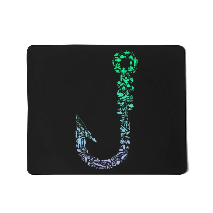 Fish Hook For Fishermen Fishing Icons Fishing Mousepad