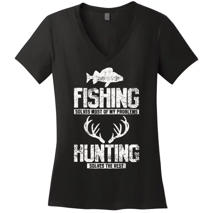 Fishing Hunting Women's V-Neck T-Shirt