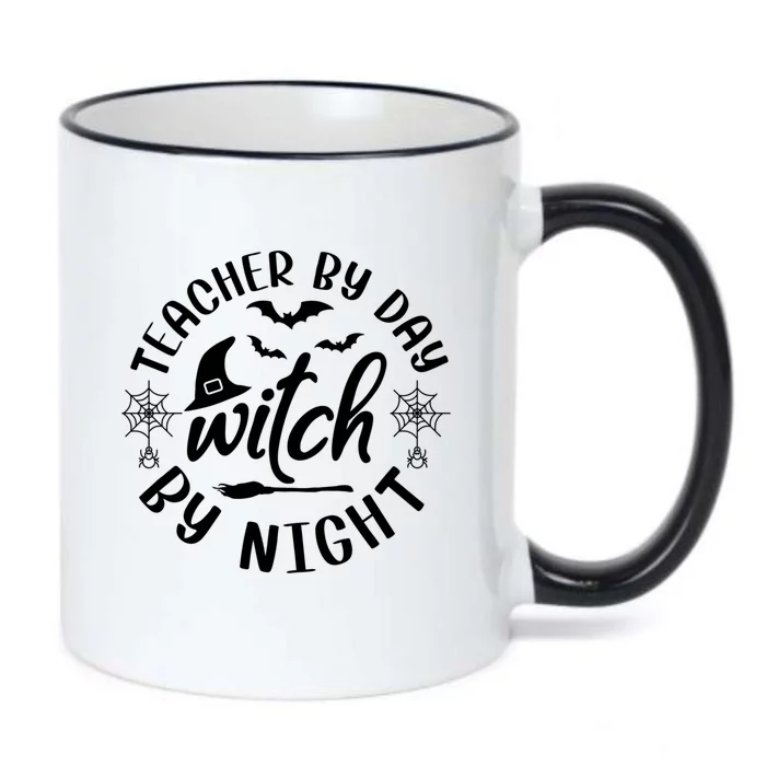 Funny Halloween For Teachers Teacher By Day Witch By Night Cool Gift Black Color Changing Mug