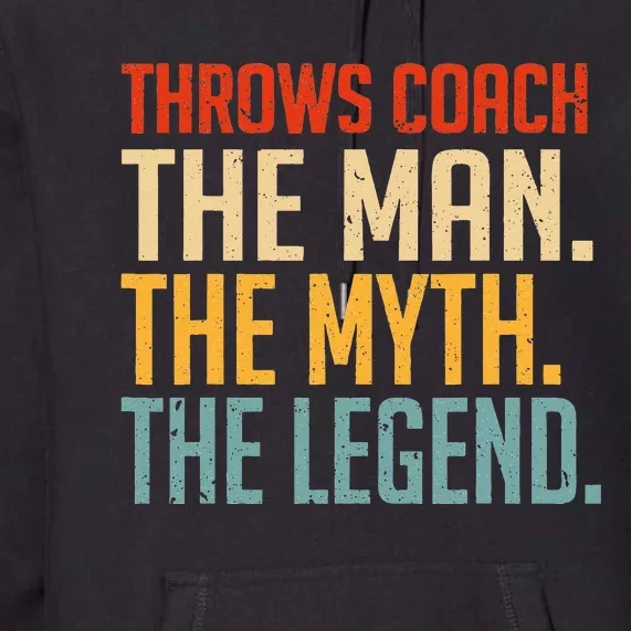 Fun Hilarious Funny Track & Field Throwing Throws Coach Premium Hoodie