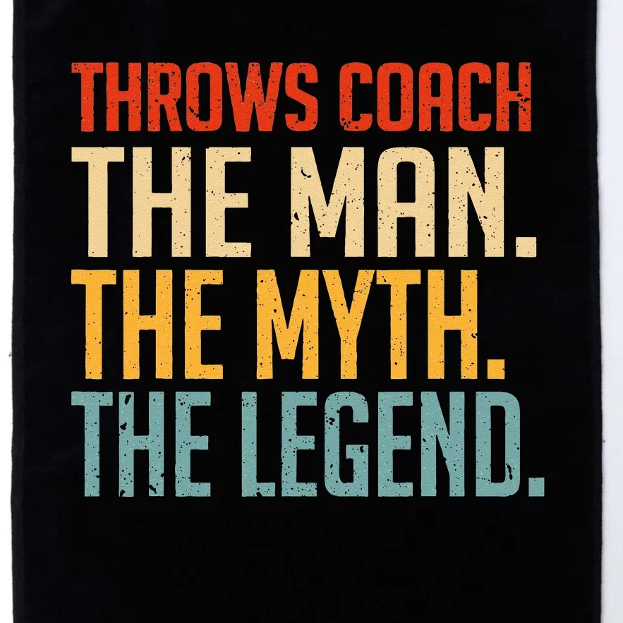 Fun Hilarious Funny Track & Field Throwing Throws Coach Platinum Collection Golf Towel