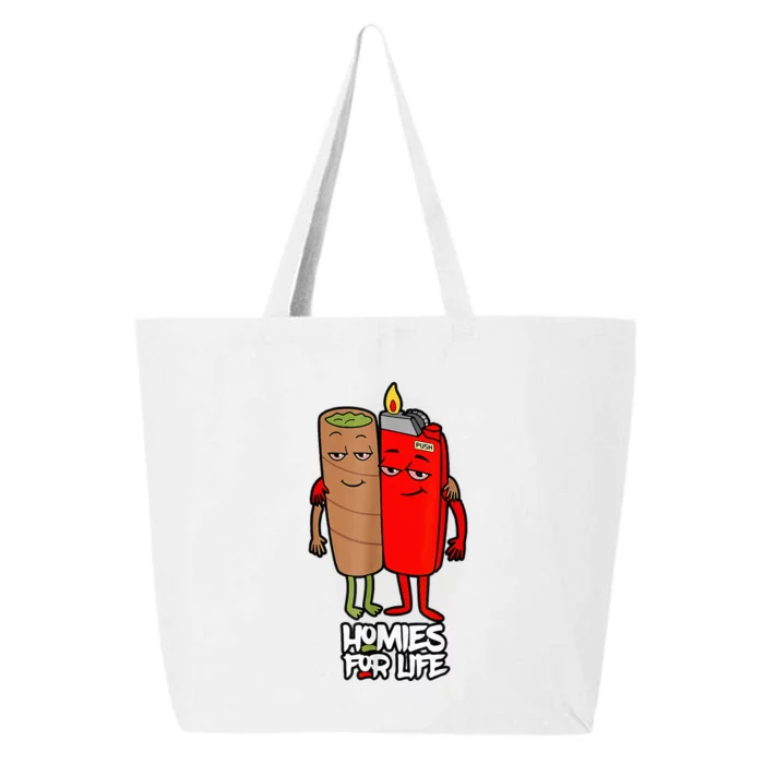 Funny Homies For Life Weed Marijuana Lover 25L Jumbo Tote