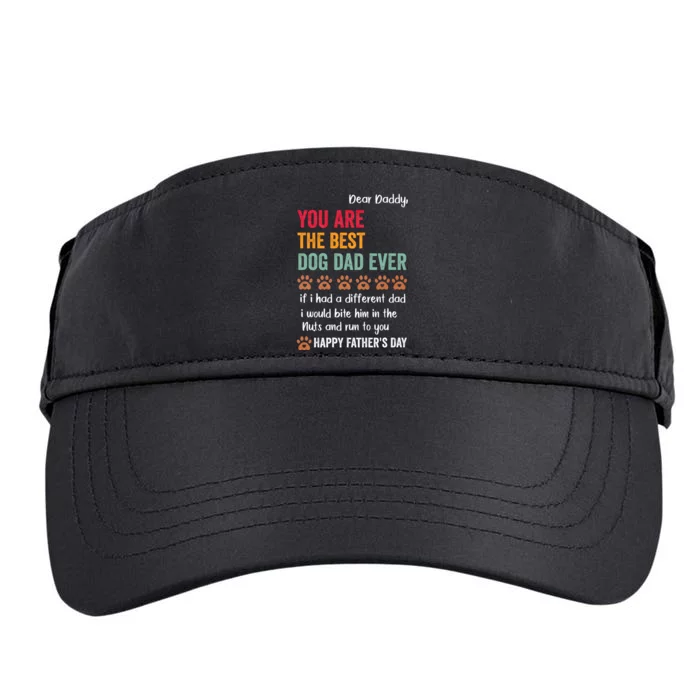 Funny Happy Fathers Day From Dog Treats To Dad Quote Adult Drive Performance Visor