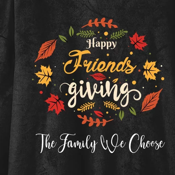 Funny Happy Friendsgiving Turkey Friends Giving Hooded Wearable Blanket