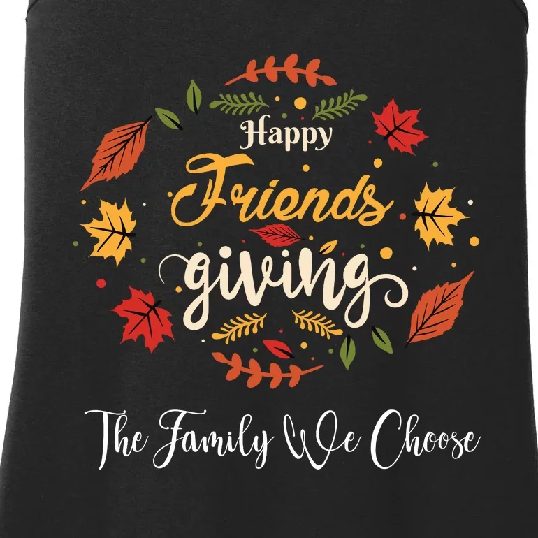 Funny Happy Friendsgiving Turkey Friends Giving Ladies Essential Tank