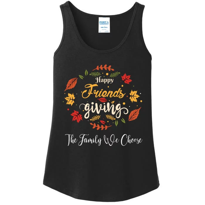 Funny Happy Friendsgiving Turkey Friends Giving Ladies Essential Tank