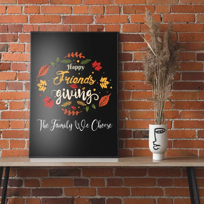 Funny Happy Friendsgiving Turkey Friends Giving Poster