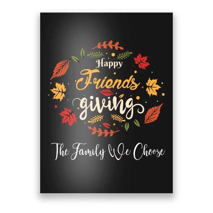 Funny Happy Friendsgiving Turkey Friends Giving Poster