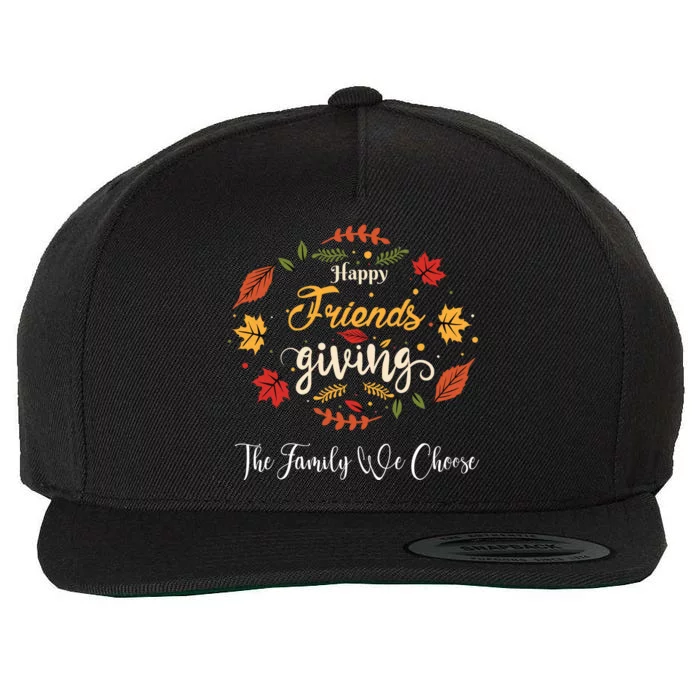 Funny Happy Friendsgiving Turkey Friends Giving Wool Snapback Cap