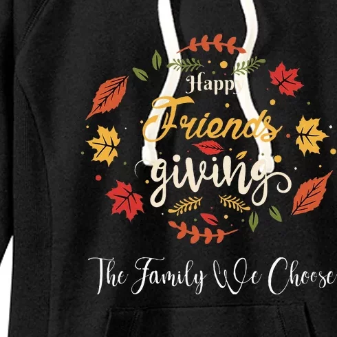 Funny Happy Friendsgiving Turkey Friends Giving Women's Fleece Hoodie