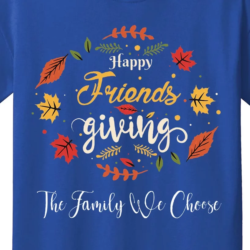 Funny Happy Friendsgiving Turkey Friends Giving Kids T-Shirt