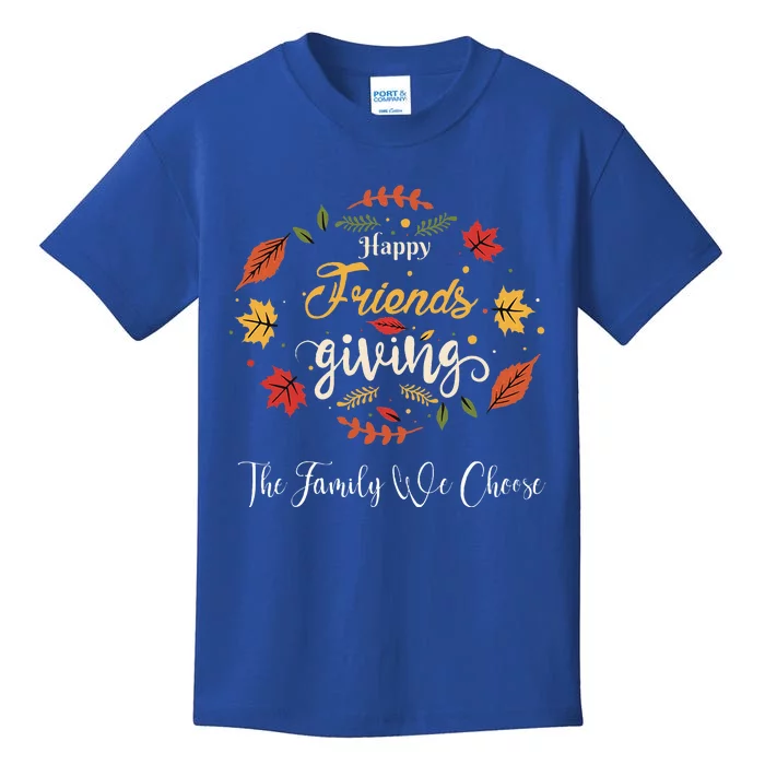 Funny Happy Friendsgiving Turkey Friends Giving Kids T-Shirt