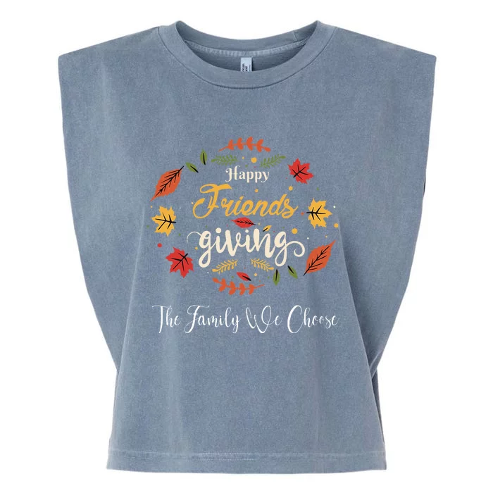 Funny Happy Friendsgiving Turkey Friends Giving Garment-Dyed Women's Muscle Tee