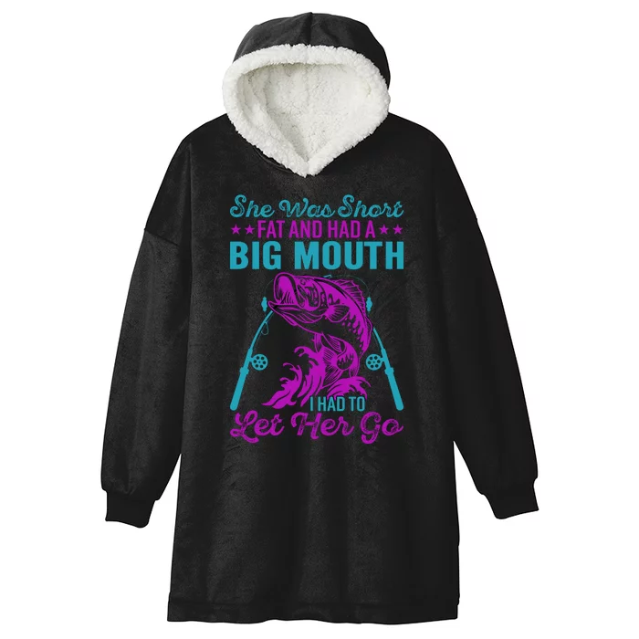 Funny Humor Fishing Hooded Wearable Blanket