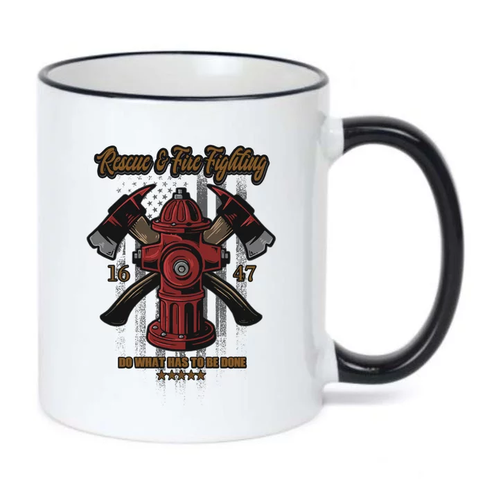 Fire Hydrant Firefighter Profession Rescue And Firefighting Gift Black Color Changing Mug