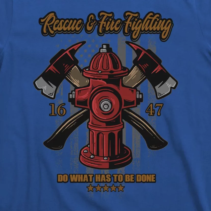 Fire Hydrant Firefighter Profession Rescue And Firefighting Gift T-Shirt