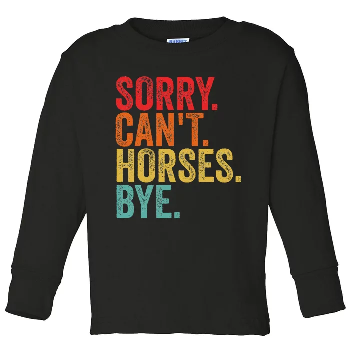 Funny Horse Toddler Long Sleeve Shirt