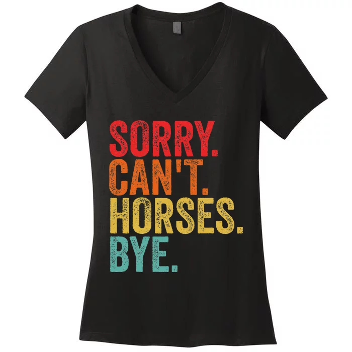 Funny Horse Women's V-Neck T-Shirt