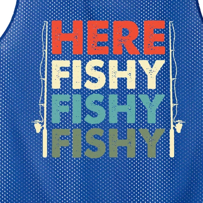 Fish Hunting Fishing Fishrod Fisherman Mesh Reversible Basketball Jersey Tank