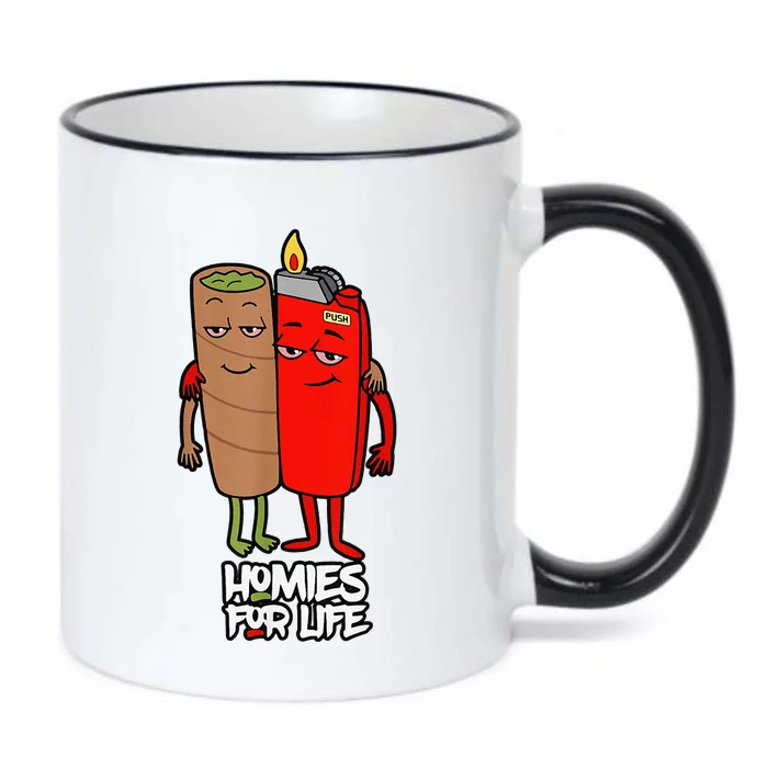 Funny Homies For Life Weed Black Color Changing Mug