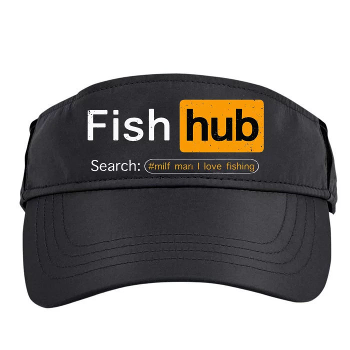 Fish Hub Funny Dirty Fishing Joke MILF Man I Love Fishing Adult Drive Performance Visor