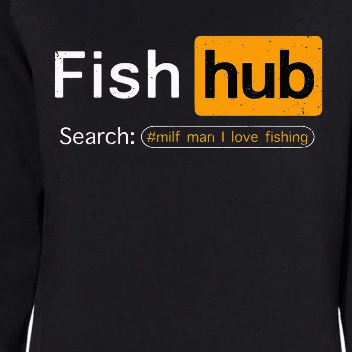 Fish Hub Funny Dirty Fishing Joke MILF Man I Love Fishing Womens California Wash Sweatshirt