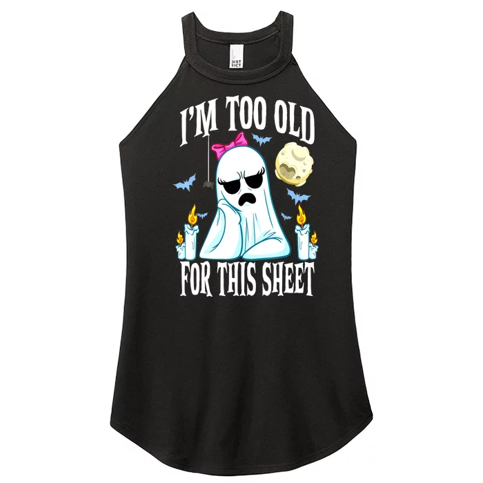 Funny Halloween For Women Ghost Face Costume Gift Women’s Perfect Tri Rocker Tank