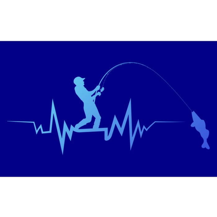 Fishing Heartbeat Funny Design For Fisher Gift Bumper Sticker